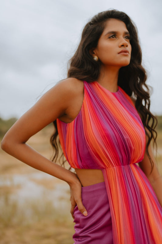 Nambia Assymetrical Top with skirt