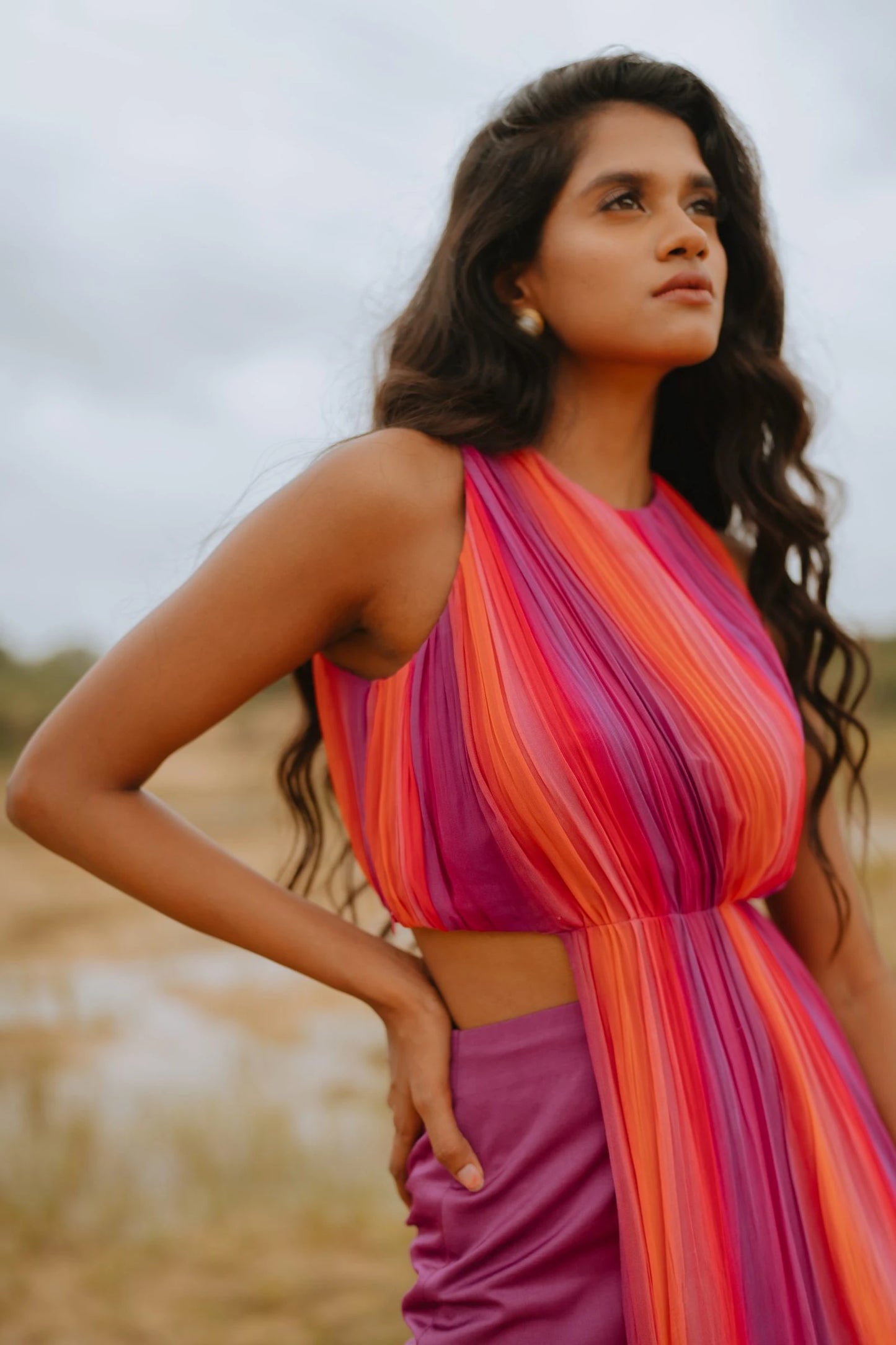 Nambia Assymetrical Top with skirt