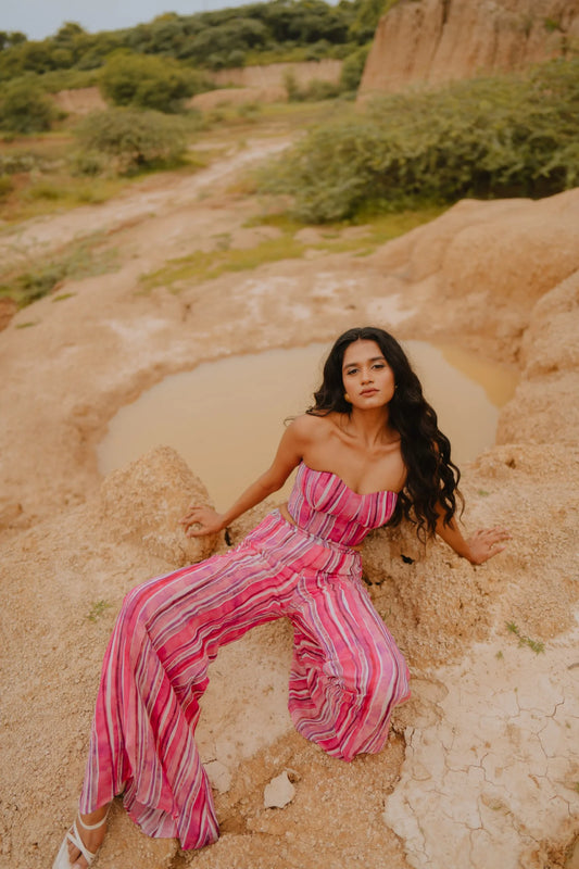 Aruba Printed Co-ord Set with Corset