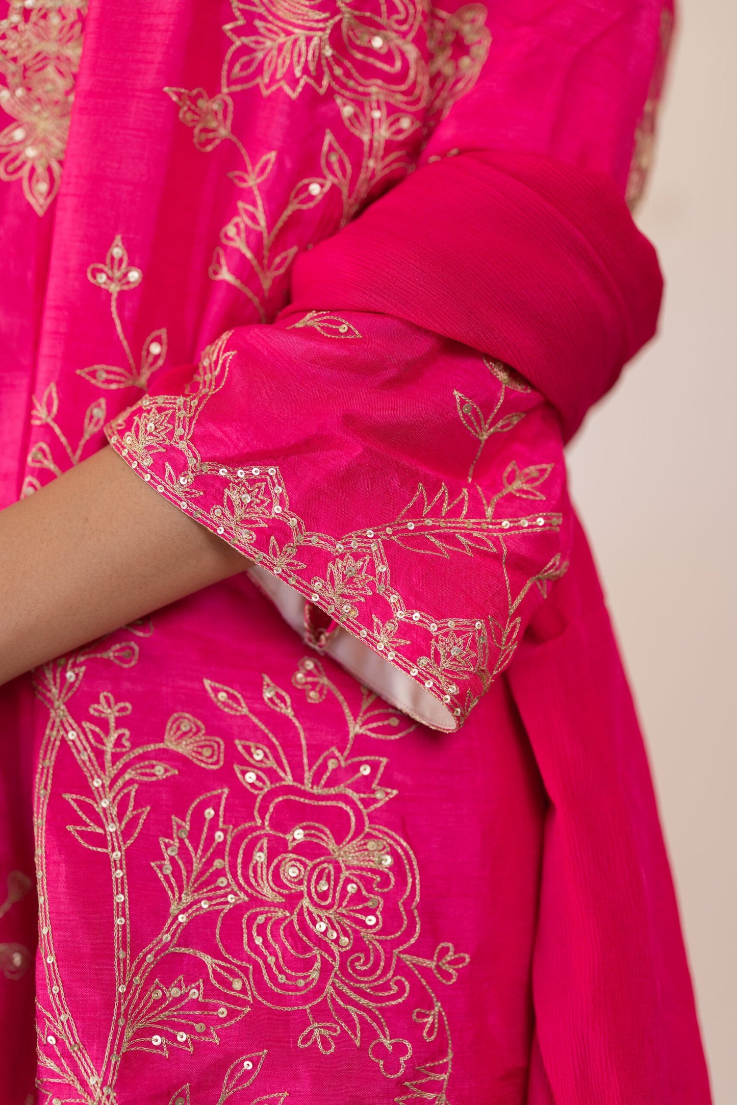 Aanya Magenta Purple Embroidered Kurta Set