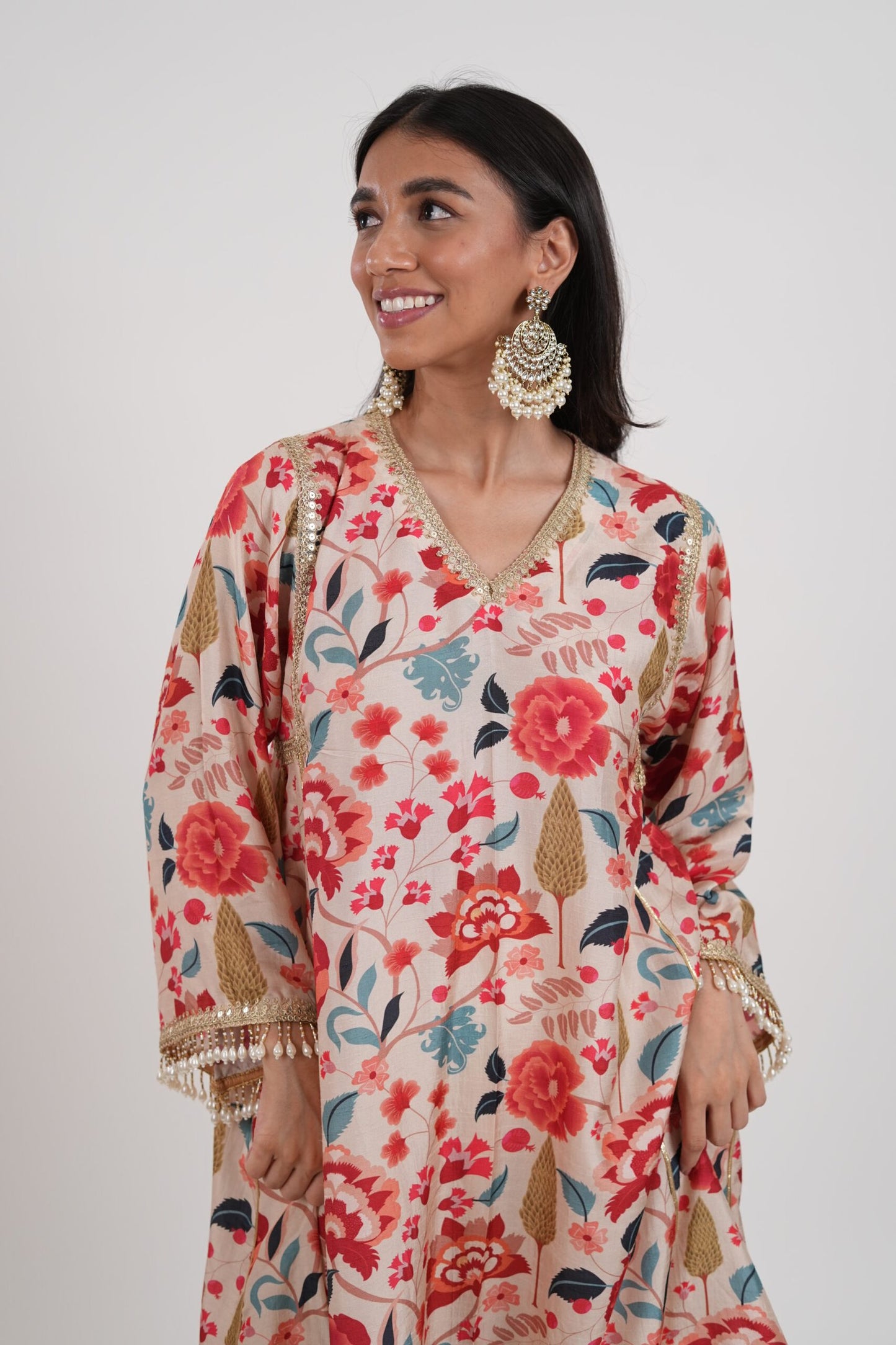Swetah Ivory printed Kurta Set