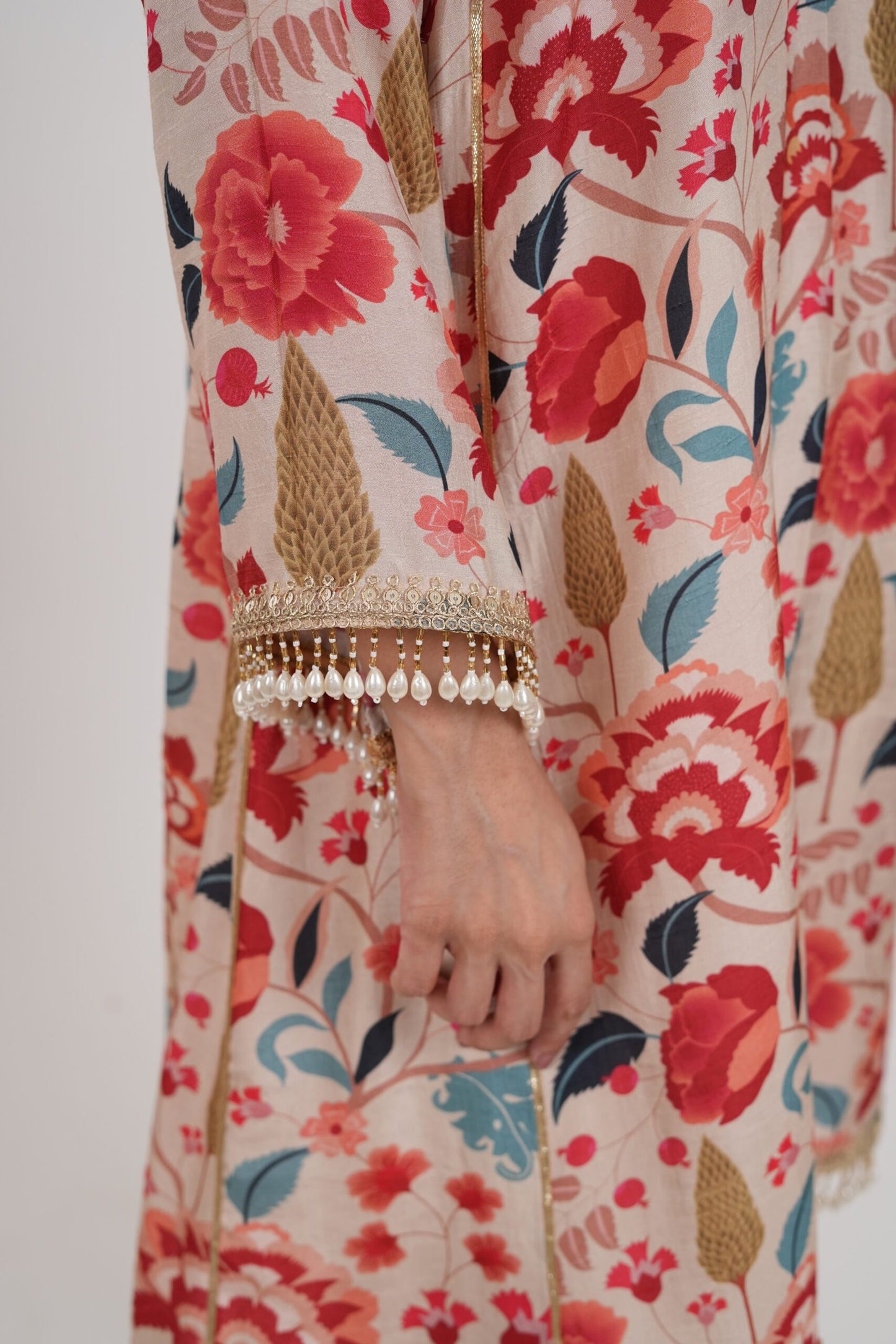 Swetah Ivory printed Kurta Set