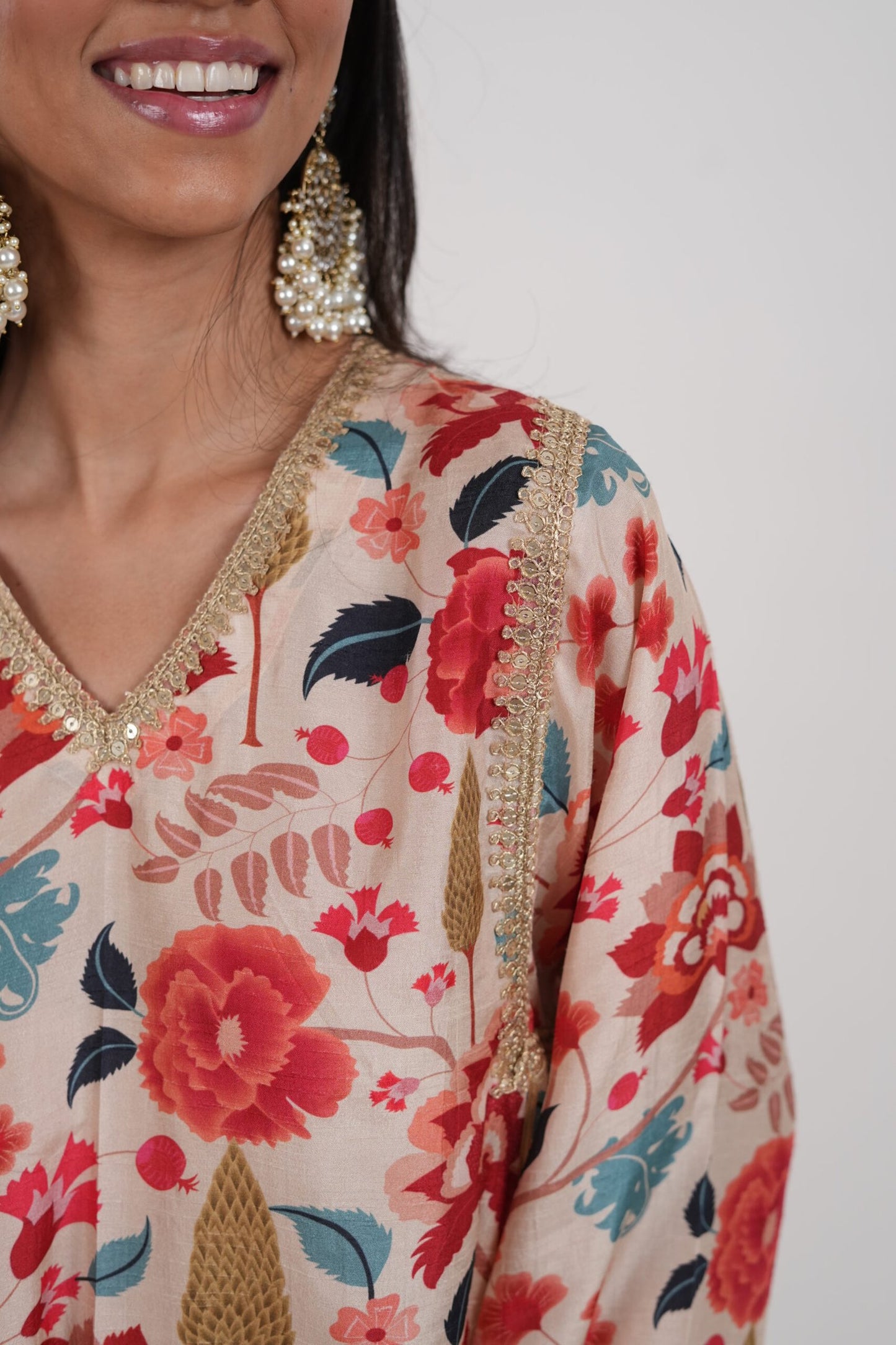 Swetah Ivory printed Kurta Set