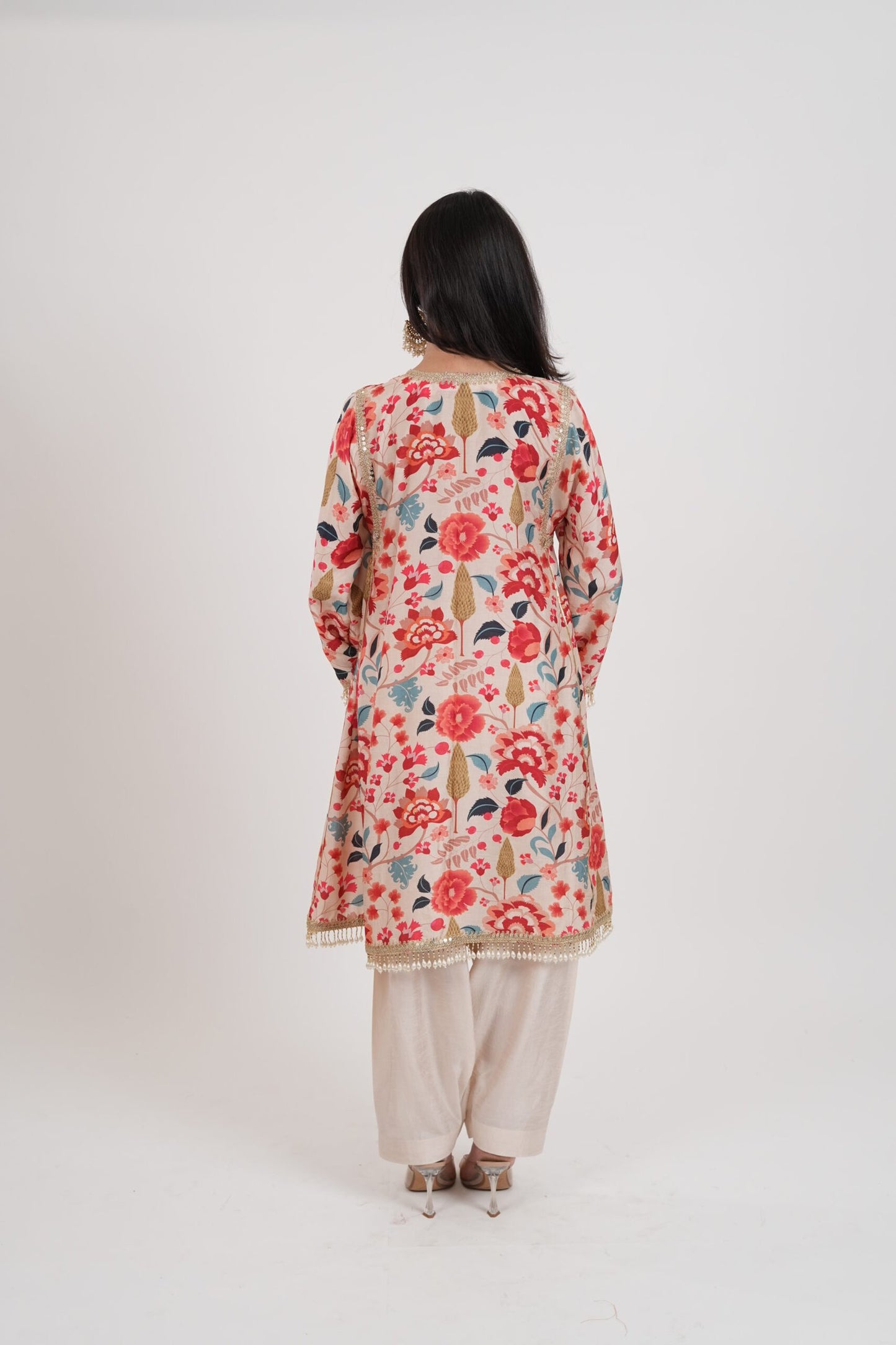 Swetah Ivory printed Kurta Set