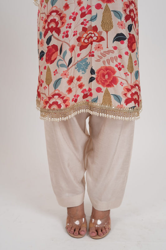 Swetah Ivory printed Kurta Set