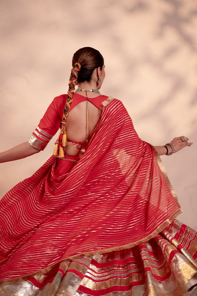 Ganga Coral Pink Lehenga Set