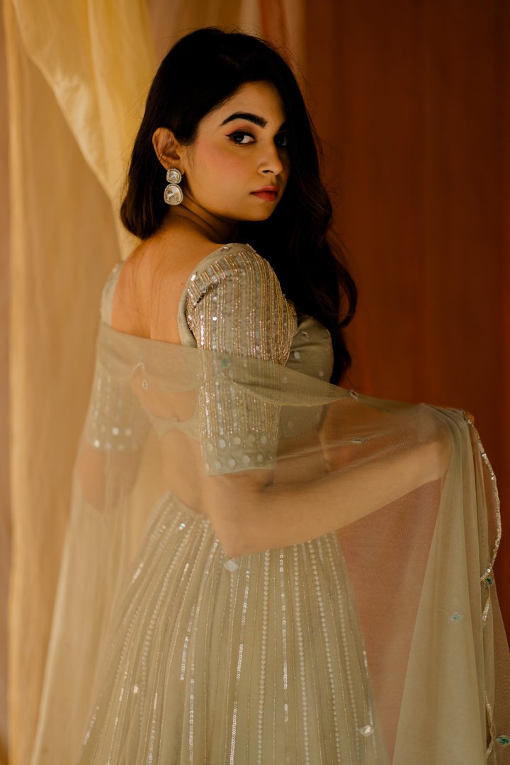 Fizaa Mint Green Embroidered Lehenga Set