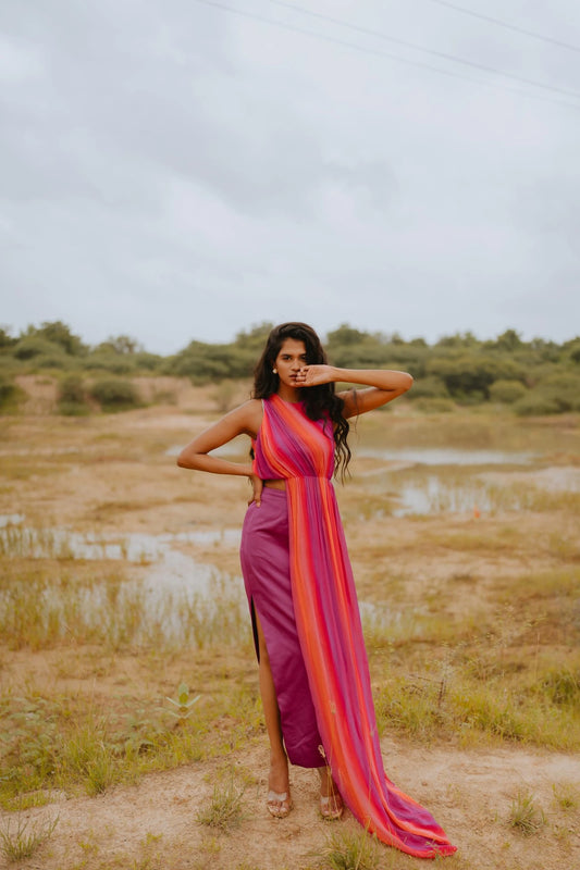 Nambia Assymetrical Top with skirt