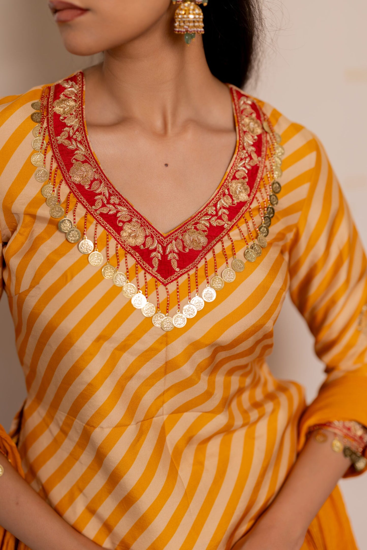 Sunaina Tumeric Yellow Kurti Lehenga Set