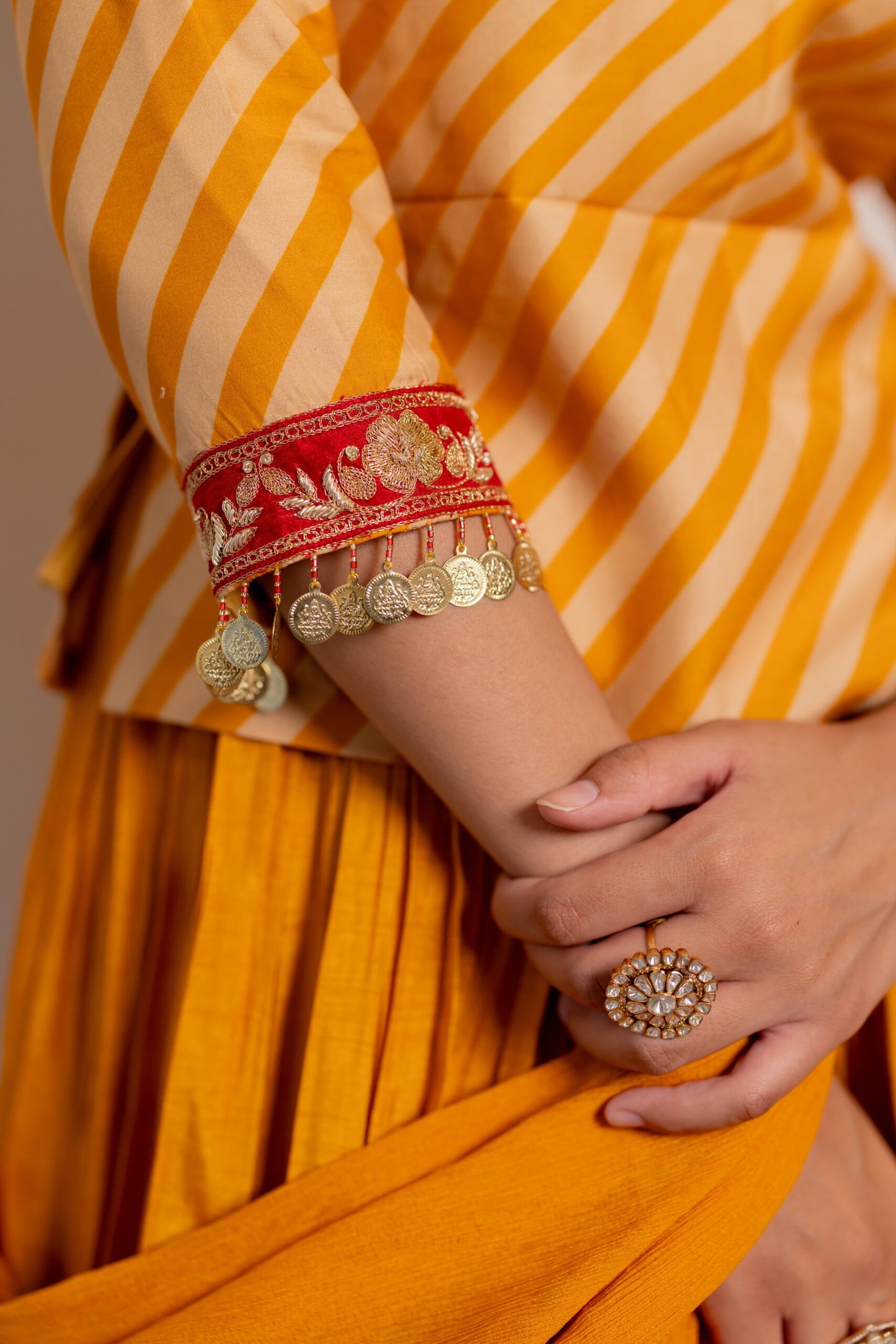 Sunaina Tumeric Yellow Kurti Lehenga Set