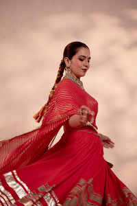 Ganga Coral Pink Lehenga Set
